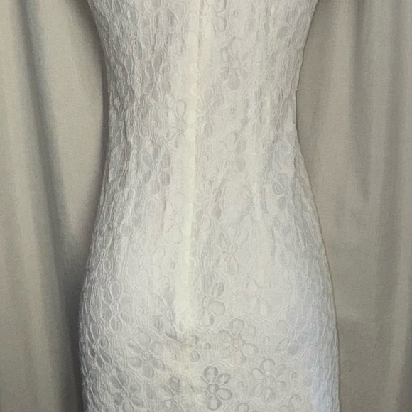 Madison Leigh White Flutter Sleeve Sheath Dress - Picture 2 of 6